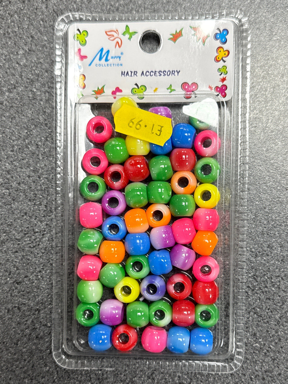 Round Hair Beads Mix Fade Colour