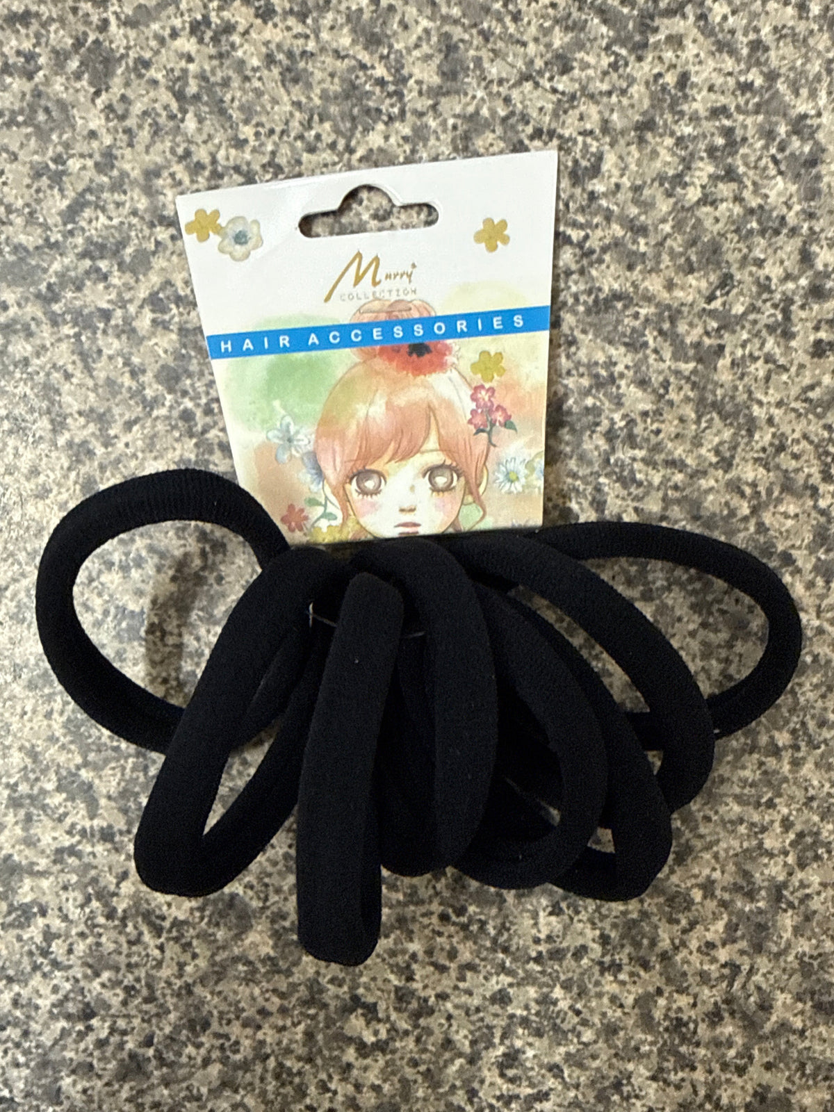Murry Collection Hair Accessories Small Black Bobbles 8pcs TP16BLK